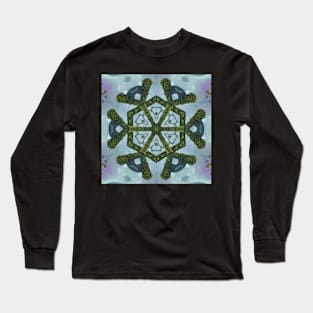 Abstract Sci-fi bio-tech Kaleidoscope pattern (Seamless) 7 Long Sleeve T-Shirt